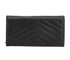 Saint Laurent Cassandre Wallet, &pound;350, Accessories, Black, Leather, Back view